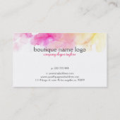 Kleurrijke Abstracte Waterverf achtergrond Visitekaartje (Achterkant)