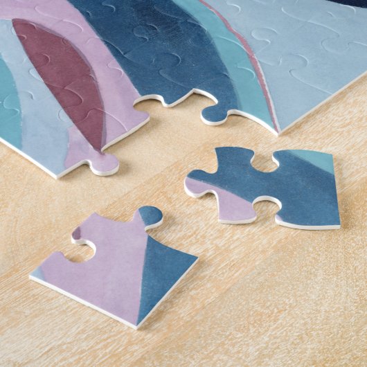 Kleurrijke Abstracte Waterverf Art Jigzaag Puzzle Legpuzzel (Zijkant)