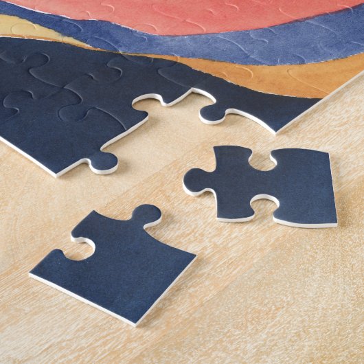 Kleurrijke Abstracte Waterverf Art Jigzaag Puzzle Legpuzzel (Zijkant)