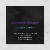 Kleurrijke Abstracte Waterverf Art Square Business Vierkante Visitekaartje (Achterkant)