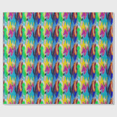 Kleurrijke abstracte, waterverf bewegingsonscherpt cadeaupapier (Vlak)