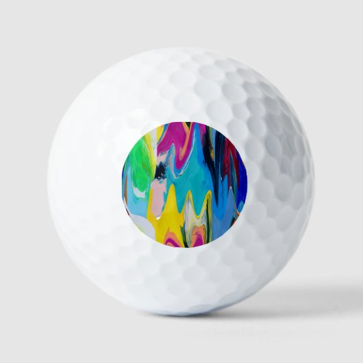Kleurrijke abstracte, waterverf bewegingsonscherpt golfballen (Voorkant)