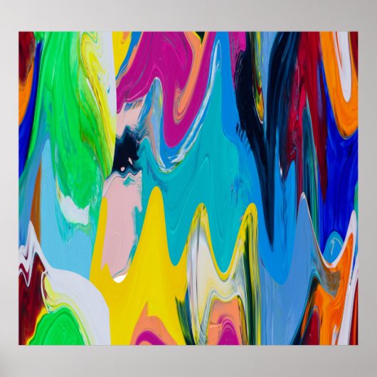 Kleurrijke abstracte, waterverf bewegingsonscherpt poster (Voorkant)