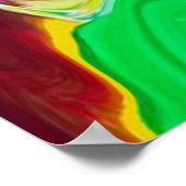 Kleurrijke abstracte, waterverf bewegingsonscherpt poster (Hoek)