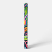 Kleurrijke Abstracte Waterverf Bloemen Mandala Art Samsung Galaxy Hoesje (Linkerkant)