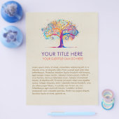 Kleurrijke Abstracte Waterverf - brochure (Enkel)