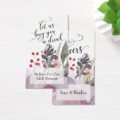 Kleurrijke Abstracte Waterverf Floral Drink Ticket Visitekaartje (Bureau)