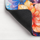 Kleurrijke Abstracte Waterverf Flower Art Muismat (Hoek)