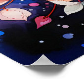 Kleurrijke Abstracte Waterverf Flower Art Poster (Hoek)