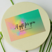 Kleurrijke Abstracte Waterverf Haar Schoonheidssal Visitekaartje