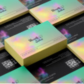 Kleurrijke Abstracte Waterverf Haar Schoonheidssal Visitekaartje