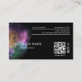 Kleurrijke Abstracte Waterverf kleine bedrijven Klantenkaartje (Achterkant)