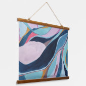 Kleurrijke Abstracte Waterverf Kunstschilderen Hangend Wandkleed (Gebogen)