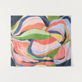 Kleurrijke Abstracte Waterverf Kunststof Bosbouw Wandkleed (Voorkant (horizontaal))