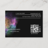 Kleurrijke Abstracte Waterverf Lash Client Map Visitekaartje (Achterkant)