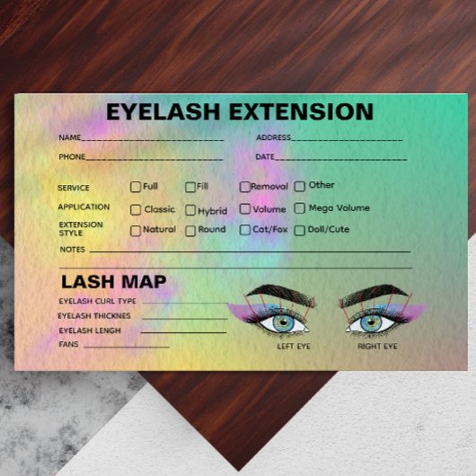 Kleurrijke Abstracte Waterverf Lash Client Map Visitekaartje