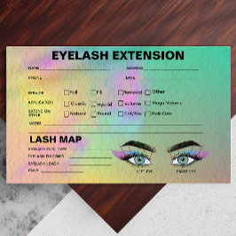 Kleurrijke Abstracte Waterverf Lash Client Map Visitekaartje