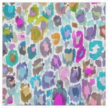 Kleurrijke Abstracte Waterverf luipaard afdrukken