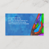 Kleurrijke Abstracte Waterverf mozaïekboom Visitekaartje (Achterkant)