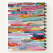 Kleurrijke Abstracte Waterverf penseelstreken voor Notitieboek (Achterkant)
