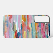 Kleurrijke Abstracte Waterverf penseelstreken voor Samsung Galaxy Hoesje (Achterkant horizontaal)
