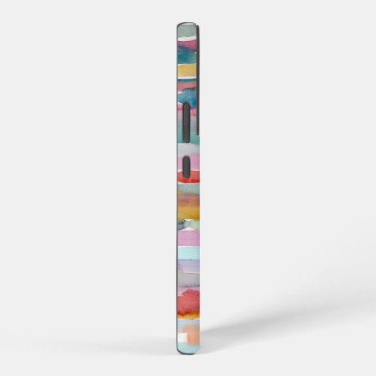 Kleurrijke Abstracte Waterverf penseelstreken voor Samsung Galaxy Hoesje (Rechterkant)