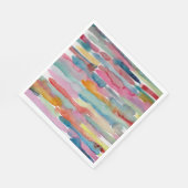 Kleurrijke Abstracte Waterverf penseelstreken voor Servet (Hoek)