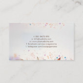 Kleurrijke Abstracte Waterverf Tree Art Visitekaartje (Achterkant)