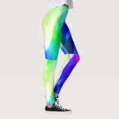Kleurrijke Abstracte Waterverf Verf Leggings (Rechts)