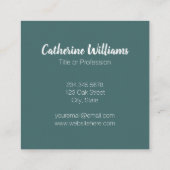 Kleurrijke Abstracte Waterverf Vierkante Visitekaartje (Achterkant)