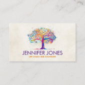 Kleurrijke Abstracte Waterverf Visitekaartje (Voorkant)
