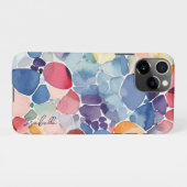 Kleurrijke Abstracte Waterverf Vormt Aangepaste Na iPhone Hoesje (Achterkant horizontaal)