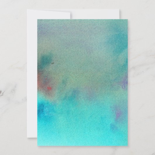 Kleurrijke Abstracte Waterverf We hebben gehuwd sc Kaart (Achterkant)