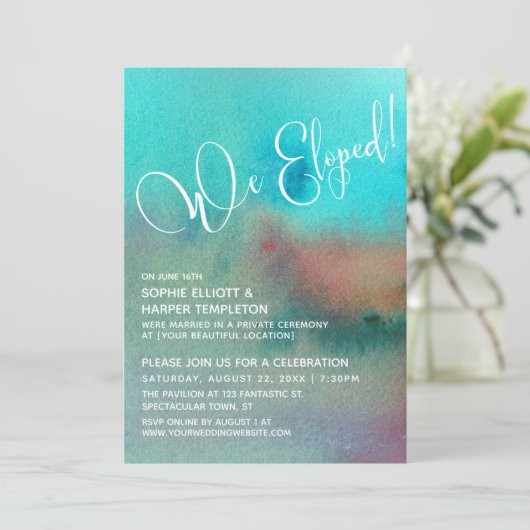 Kleurrijke Abstracte Waterverf We hebben script ge Kaart (Staand voorkant)