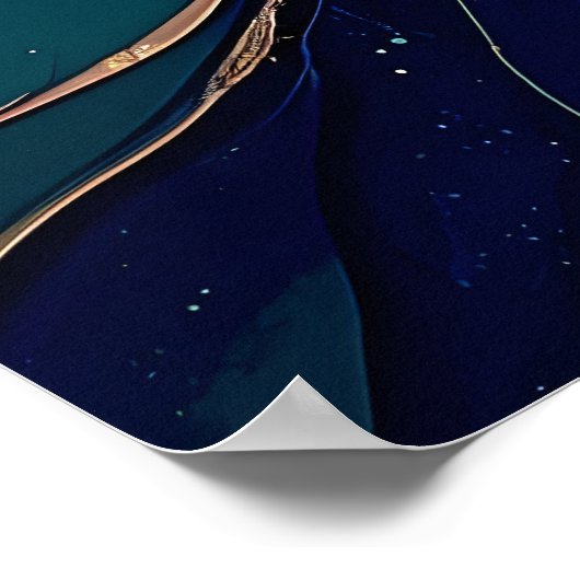 Kleurrijke Abstracte werveling: Dynamic Spectrum A Poster (Hoek)