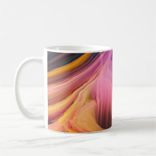 Kleurrijke abstracte werveling koffiemok