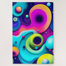 Kleurrijke Abstracte wervelingen - Moderne kunst Legpuzzel