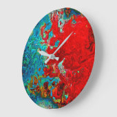 Kleurrijke Abstracte wervelingen rood, blauw en gr Grote Klok (Hoek)