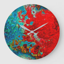 Kleurrijke Abstracte wervelingen rood, blauw en gr