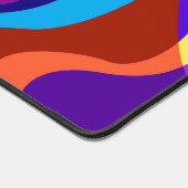 Kleurrijke abstracte wilde swirly organische vorme bureaumat (Hoek)