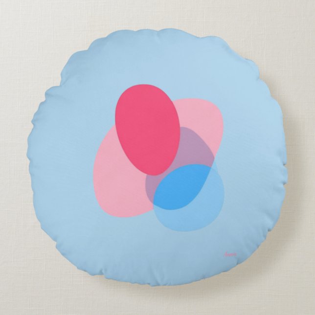 Kleurrijke Abstracte Worp Kussen (Voorkant)