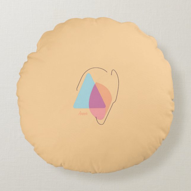 Kleurrijke Abstracte Worp Kussen (Voorkant)