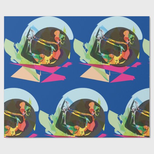 Kleurrijke Abstracte Yoga Pose Fitness en Wellness Cadeaupapier (Vlak)