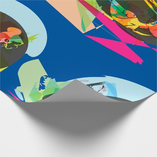 Kleurrijke Abstracte Yoga Pose Fitness en Wellness Cadeaupapier