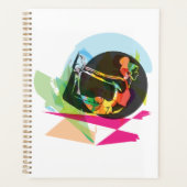 Kleurrijke Abstracte Yoga Pose Fitness en Wellness Planner (Voorkant)