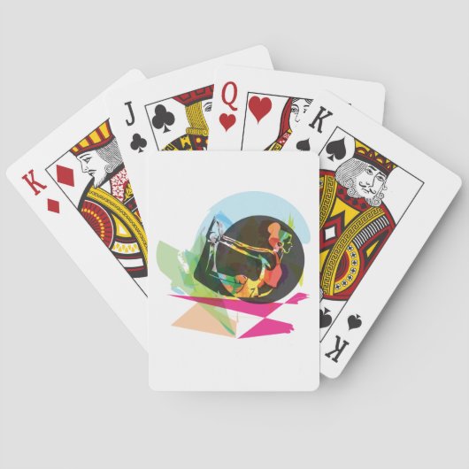 Kleurrijke Abstracte Yoga Pose Fitness en Wellness Pokerkaarten (Achterkant)