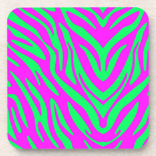 Kleurrijke Abstracte Zebra Drankjes Onderzetter