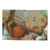 Kleurrijke Abstracte zeeschelpenpatroon Kussensloop (Achterkant-Links)