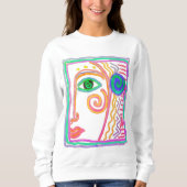 Kleurrijke Abstracte zonneschilderkunst om te Draa Trui (Voorkant)