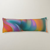 Kleurrijke Abstracte Zwemelen Oranje Blauw Groen R Lichaamskussen (Achterkant)